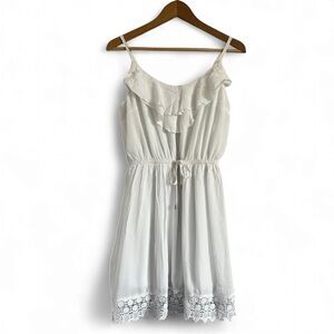 Dynamite White Ruffle Mini Dress